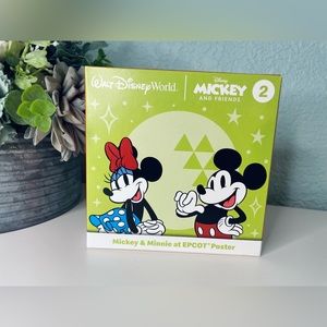 Mickey & Minnie at EPCOT Poster New in Box McDonald’s Disney